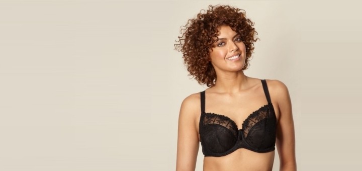 Gorgeous black embroidered mesh full cup bra from Debenhams.com