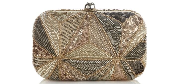 Mika Sequin Box Clutch bag from Monsoon