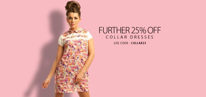 Shiloh Floral Collar Shift Dress at IKRUSH (£13)
