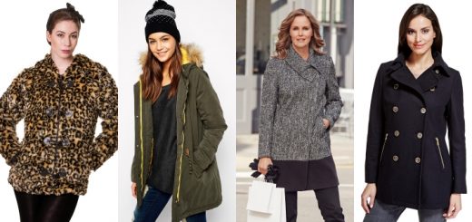 Left to right: coats from Blue Banana, Asos, Bonmarché and M&S