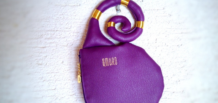 Faux Leather Purple Mini Handbag at Qmuro on Etsy