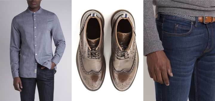 Shirt, brogues and jeans from Racing Green