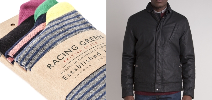 Socks and jacket from Racing Green