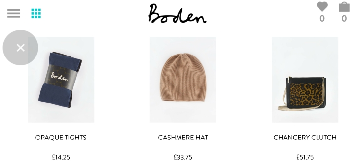 Product detail in the Boden digital catalogue