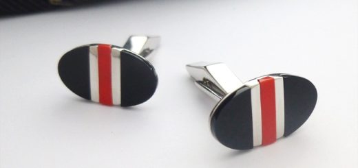 The Tokyo sterling silver cufflinks from Guilty Bangles that you could win our competition