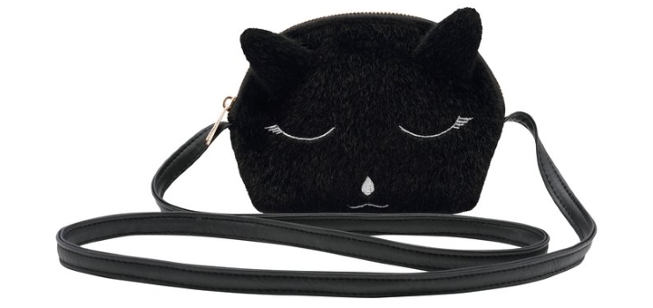 Girls' fluffy cat face bag from Kite and Cosmic at M&Co